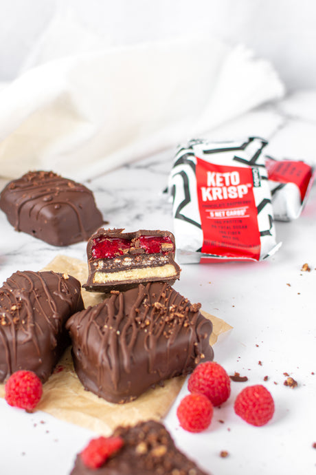 Keto Raspberry Chocolate Bars 