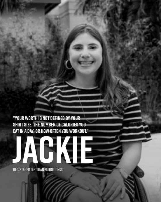 JACKIE: your worth is NOT defined by your shirt size.