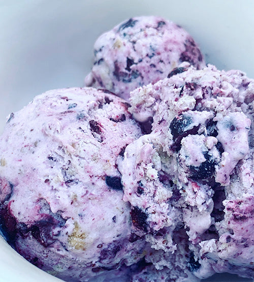 LOW SUGAR BLUEBERRY CHEESECAKE ICE CREAM