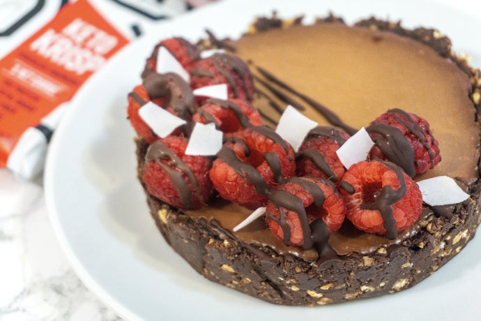 No Bake Chocolate Raspberry Tart