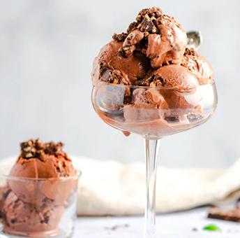 CHOCOLATE MINT ICE CREAM WITH KETO KRISP CRUMBLES